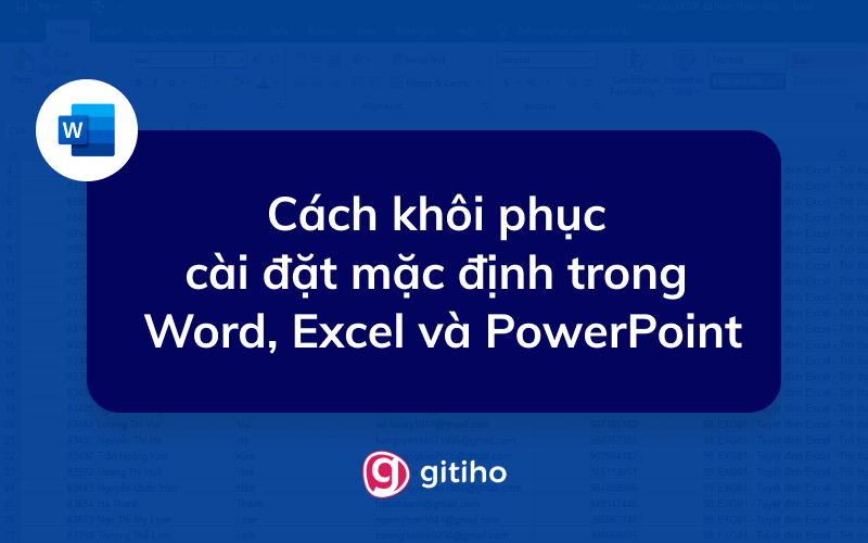 Cách khôi phục cài đặt mặc định trong Word, Excel và PowerPoint